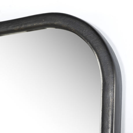 Patz Mantel Mirror in Black Antique from Four Hands - Luna Furniture