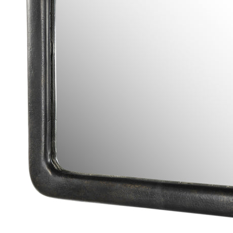 Patz Mantel Mirror in Black Antique from Four Hands - Luna Furniture