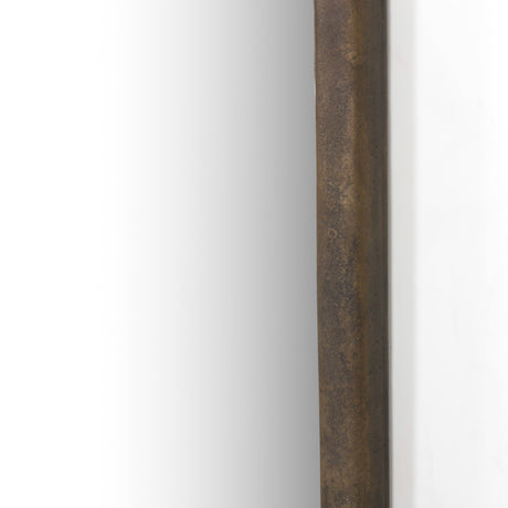 Patz Mantel Mirror in Antiqued Brass Aluminum from Four Hands - Luna Furniture