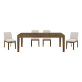 Matisse Brown 5-Piece 102" Extendable Dining Set from Homelegance - Luna Furniture