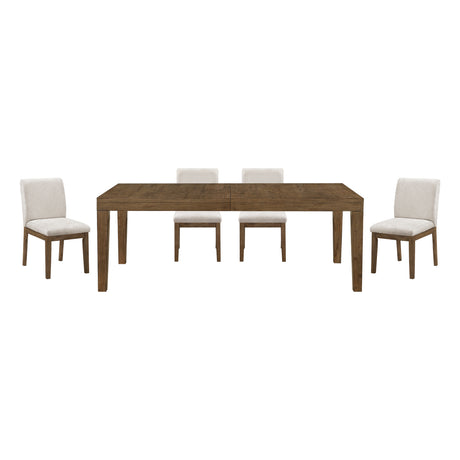 Matisse Brown 5-Piece 102" Extendable Dining Set from Homelegance - Luna Furniture