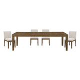 Matisse Brown 5-Piece 102" Extendable Dining Set from Homelegance - Luna Furniture