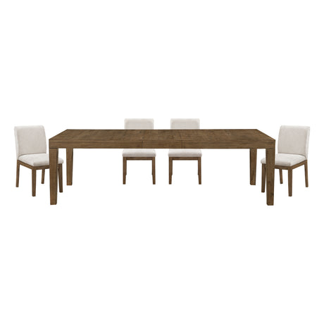 Matisse Brown 5-Piece 102" Extendable Dining Set from Homelegance - Luna Furniture
