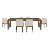 Matisse Brown 7-Piece 102" Extendable Dining Set from Homelegance - Luna Furniture