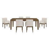 Matisse Brown 7-Piece 102" Extendable Dining Set from Homelegance - Luna Furniture