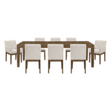 Matisse Brown 9-Piece 102" Extendable Dining Set from Homelegance - Luna Furniture