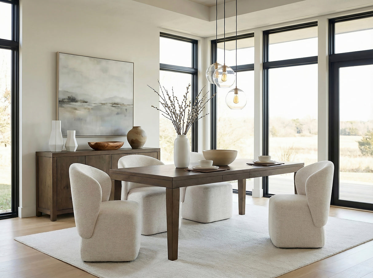 Matisse Brown 9-Piece 102" Extendable Dining Set from Homelegance - Luna Furniture