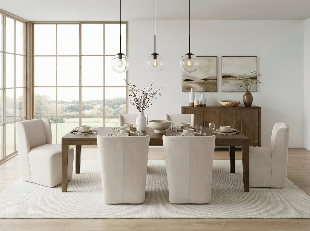 Matisse Brown 9-Piece 102" Extendable Dining Set from Homelegance - Luna Furniture
