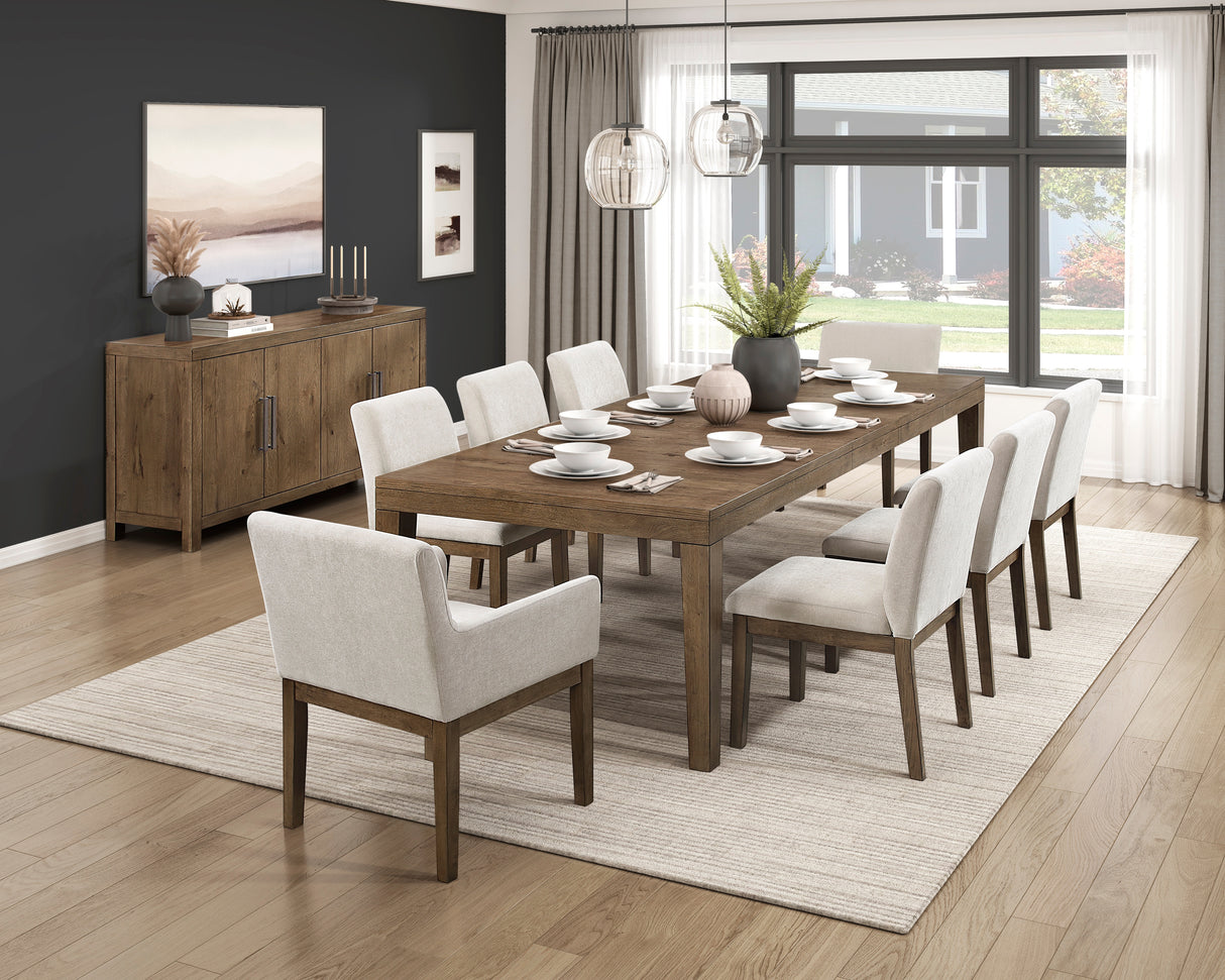Matisse Brown 9-Piece 102" Extendable Dining Set from Homelegance - Luna Furniture