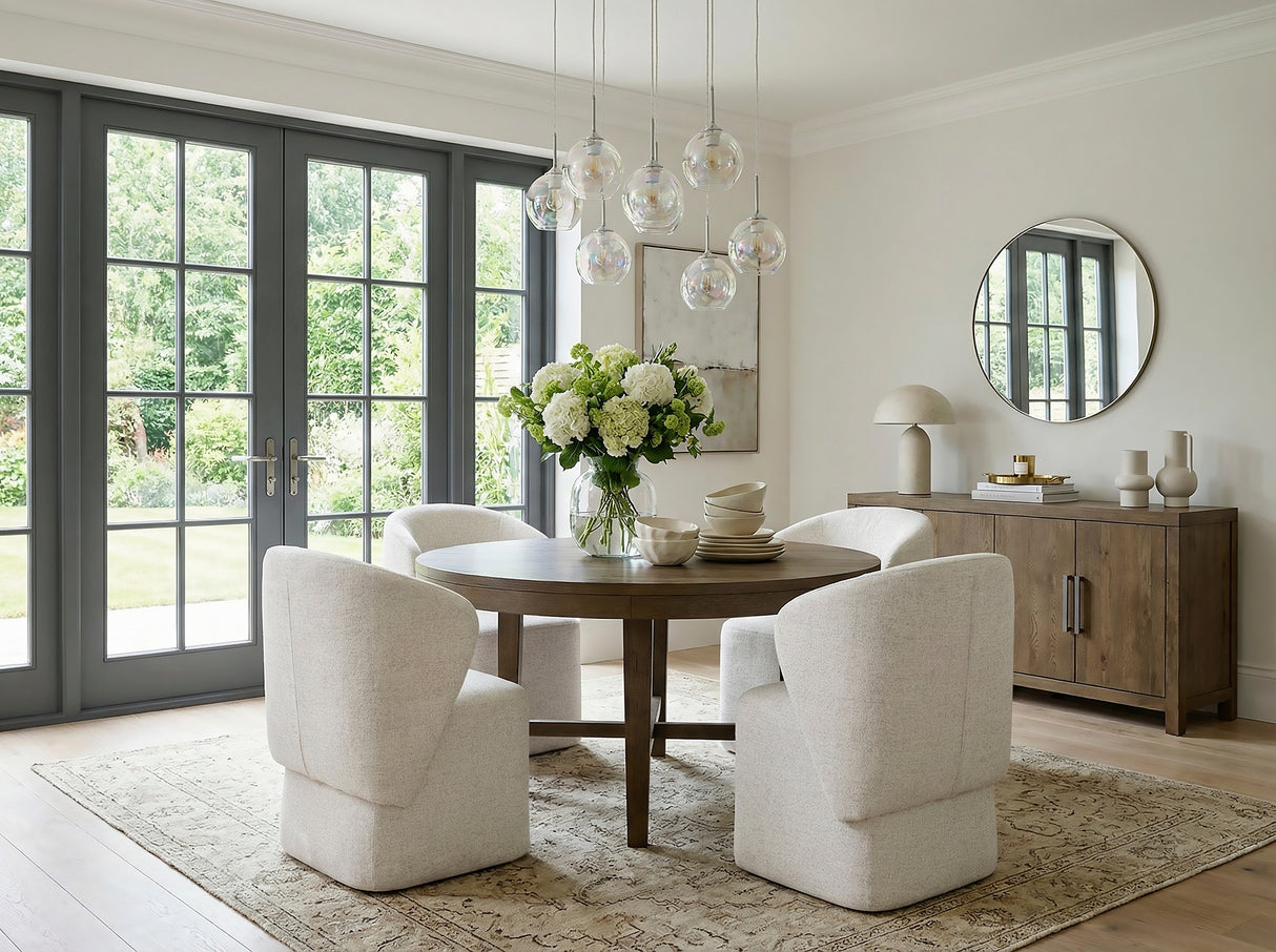 Matisse Brown 5-Piece 60" Round Dining Set from Homelegance - Luna Furniture