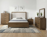 Matisse Brown Queen Panel Upholstered Bed from Homelegance - Luna Furniture
