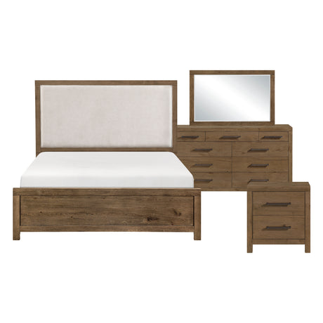 Matisse Brown 4-Piece Queen Panel Upholstered Bedroom Set from Homelegance - Luna Furniture