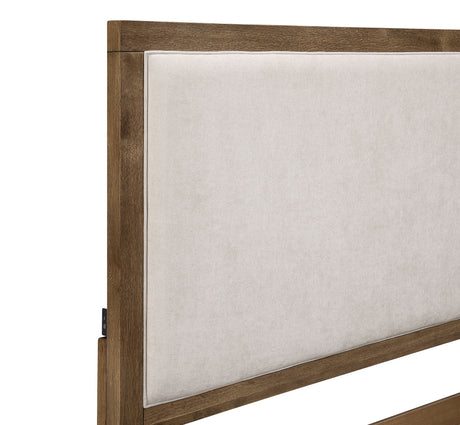 Matisse Brown King Panel Upholstered Bed from Homelegance - Luna Furniture