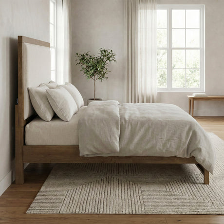Matisse Brown King Panel Upholstered Bed from Homelegance - Luna Furniture