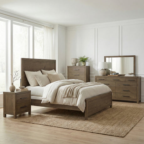 Matisse Brown Queen Panel Bed from Homelegance - Luna Furniture