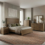 Matisse Brown King Panel Upholstered Bed from Homelegance - Luna Furniture