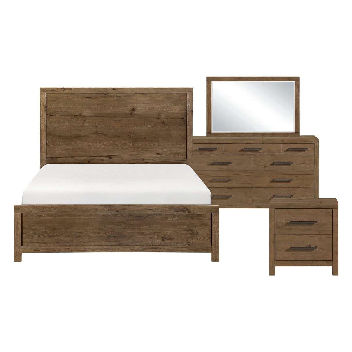 Matisse Brown 4-Piece Queen Panel Bedroom Set from Homelegance - Luna Furniture