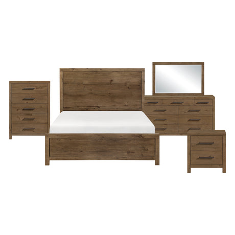 Matisse Brown 5-Piece Queen Panel Bedroom Set from Homelegance - Luna Furniture