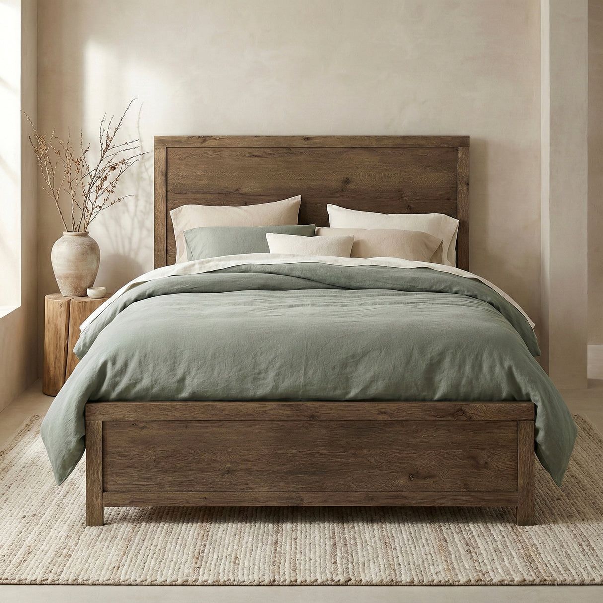 Matisse Brown King Panel Upholstered Bed from Homelegance - Luna Furniture