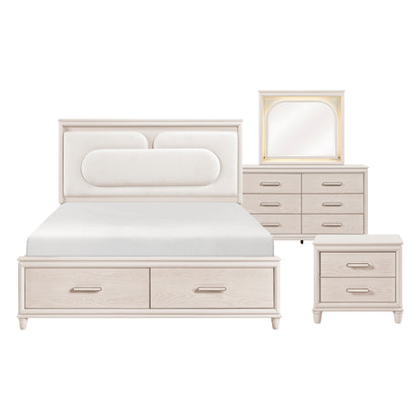 Lunaris Beige 4pc Set (QB+NS+DR+MR) from Homelegance - Luna Furniture
