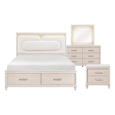 Lunaris Beige 4pc Set (QB+NS+DR+MR) from Homelegance - Luna Furniture