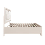 Lunaris Beige Queen Platform Bed with Footboard Storage from Homelegance - Luna Furniture