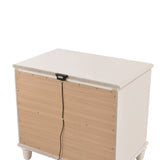 Lunaris Beige King Platform Bed with Footboard Storage from Homelegance - Luna Furniture