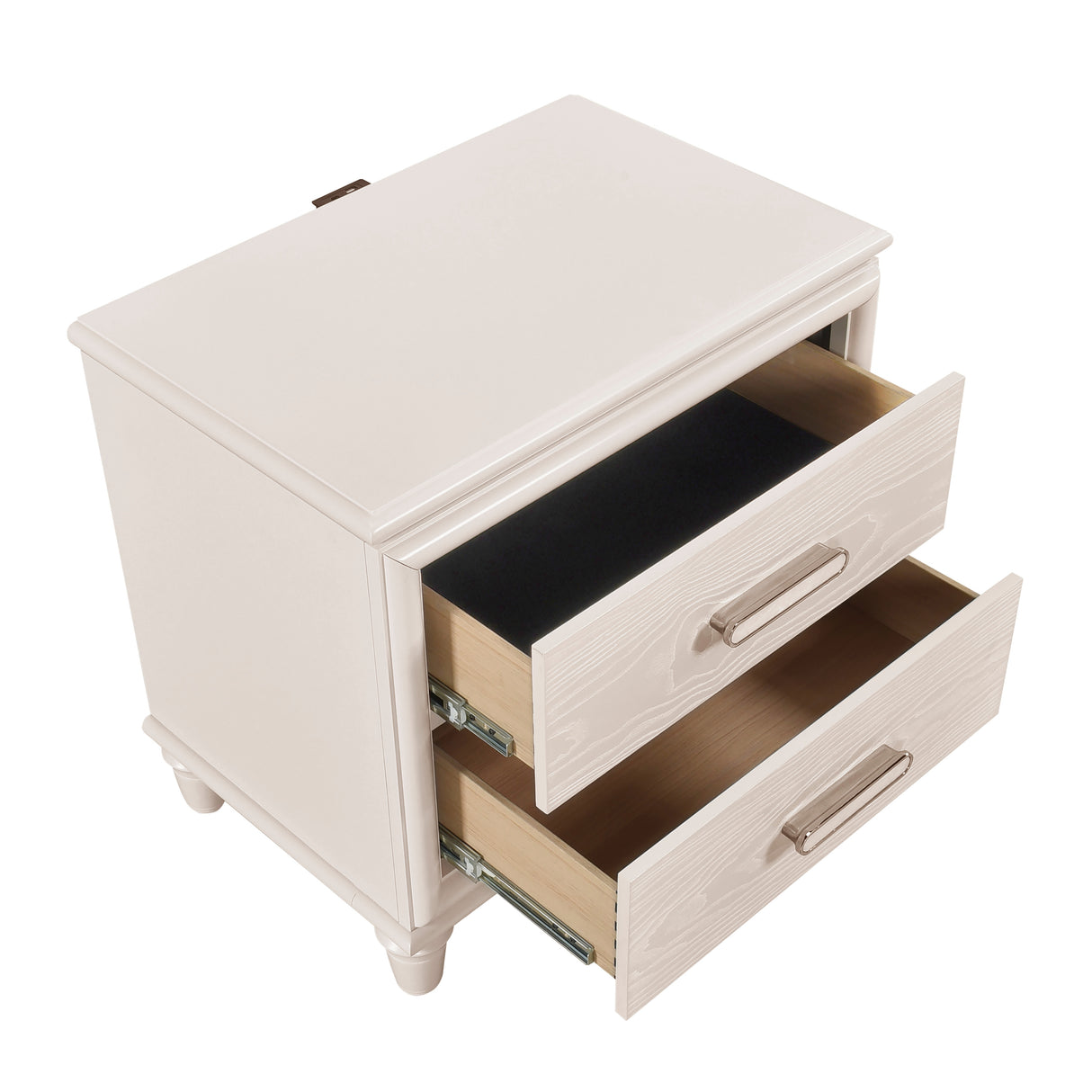 Lunaris Beige King Platform Bed with Footboard Storage from Homelegance - Luna Furniture