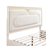 Lunaris Beige King Platform Bed with Footboard Storage from Homelegance - Luna Furniture