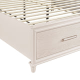 Lunaris Beige King Platform Bed with Footboard Storage from Homelegance - Luna Furniture