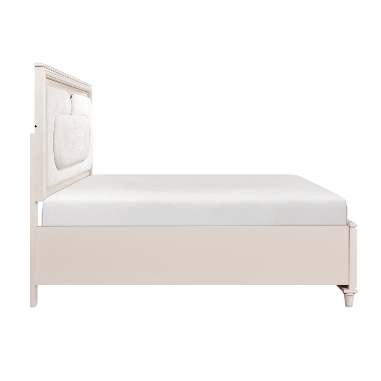 Lunaris Beige King Platform Bed with Footboard Storage from Homelegance - Luna Furniture