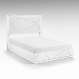 Orlo White Queen Led Panel Bed from Homelegance - Luna Furniture
