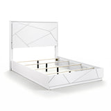Orlo White Queen Led Panel Bed from Homelegance - Luna Furniture
