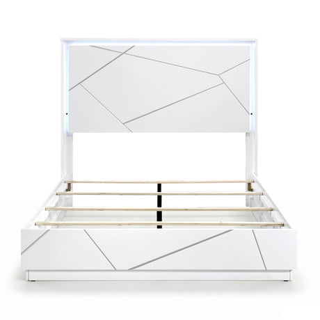 Orlo White 4pc Set (QB+NS+DR+MR) from Homelegance - Luna Furniture