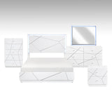 Orlo White 5pc Set (QB+NS+DR+MR+CH) from Homelegance - Luna Furniture