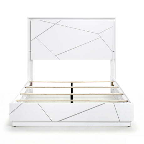 Orlo White 5pc Set (QB+NS+DR+MR+CH) from Homelegance - Luna Furniture