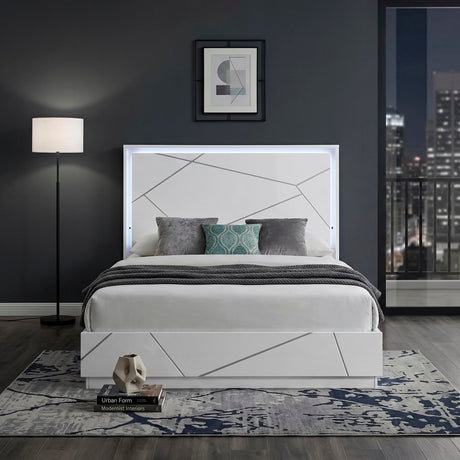 Orlo White Queen Bed from Homelegance - Luna Furniture