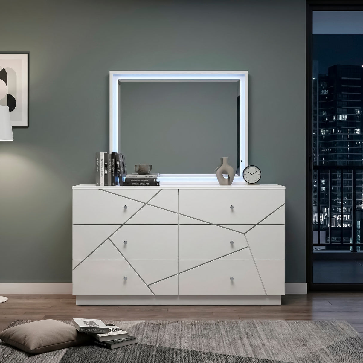 Orlo White Mirror from Homelegance - Luna Furniture