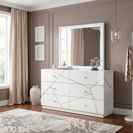 Orlo White Dresser from Homelegance - Luna Furniture