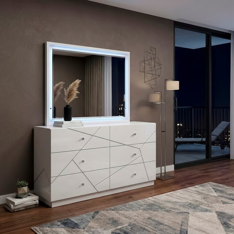 Orlo White Mirror from Homelegance - Luna Furniture