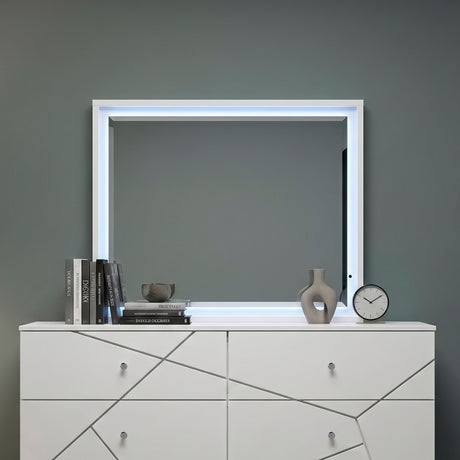 Orlo White Mirror from Homelegance - Luna Furniture