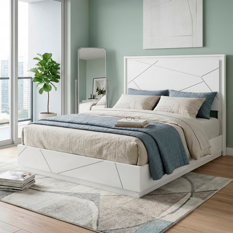 Orlo White Eastern King Bed from Homelegance - Luna Furniture