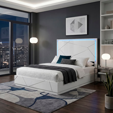 Orlo White Eastern King Bed from Homelegance - Luna Furniture