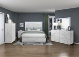 Orlo White Eastern King Bed from Homelegance - Luna Furniture