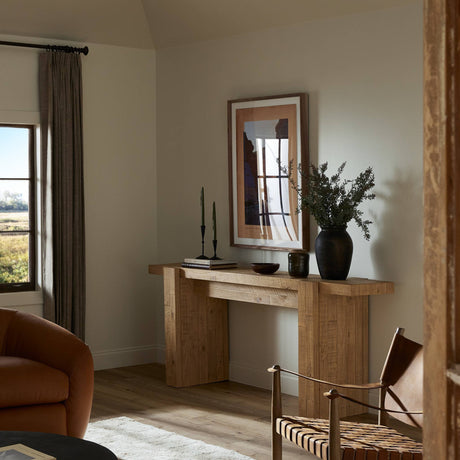 Perot Console Table in Light Blonde Pine from Four Hands - Luna Furniture