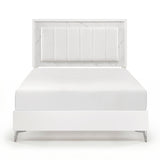 Ripple White Queen Led Panel Bed from Homelegance - Luna Furniture