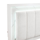 Ripple White Queen Led Panel Bed from Homelegance - Luna Furniture
