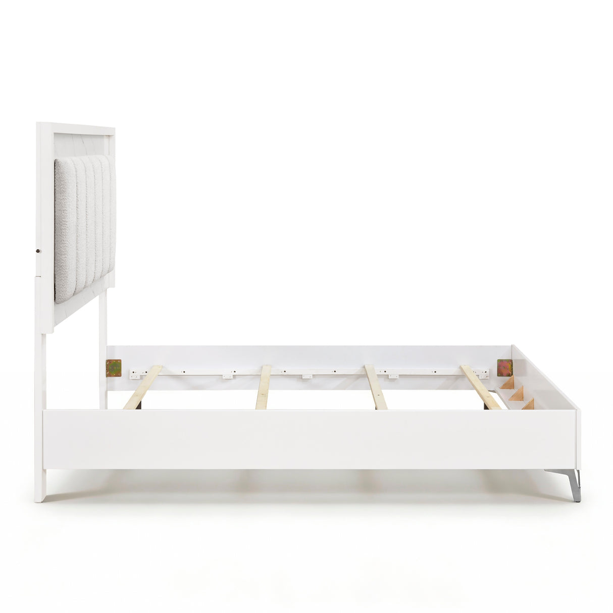 Ripple White Queen Led Panel Bed from Homelegance - Luna Furniture