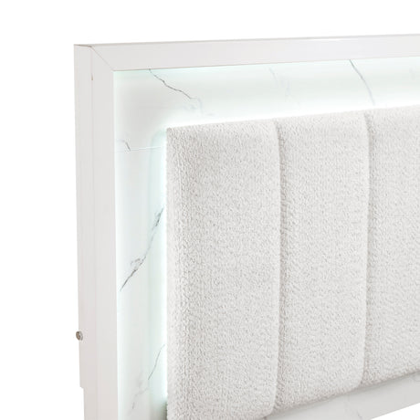Ripple White 4pc Set (QB+NS+DR+MR) from Homelegance - Luna Furniture