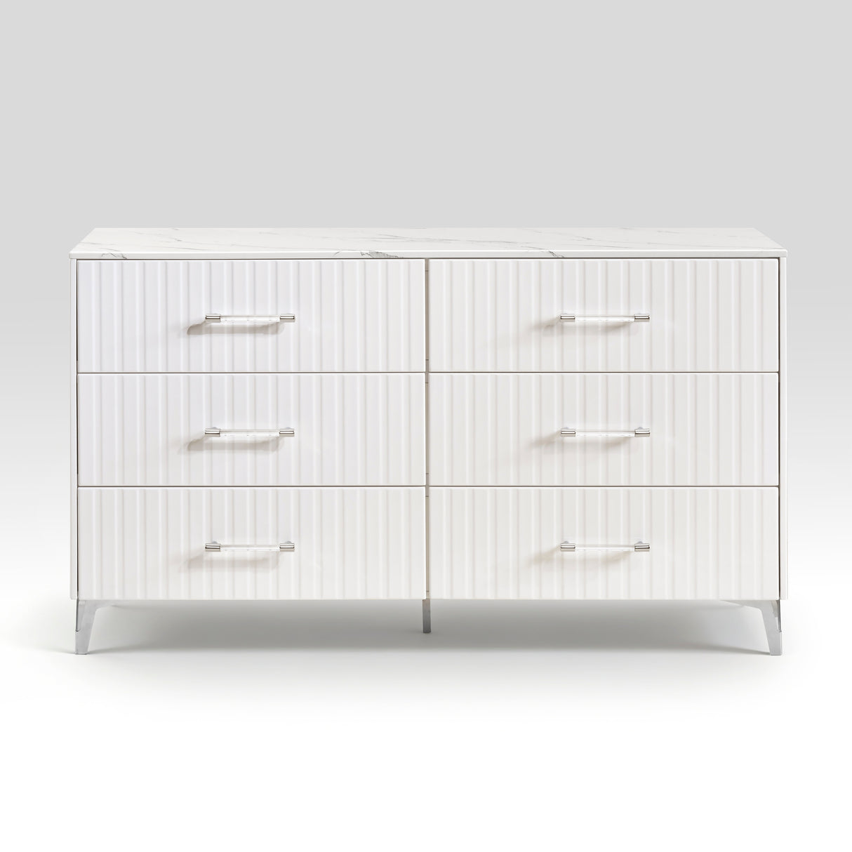 Ripple White 4pc Set (QB+NS+DR+MR) from Homelegance - Luna Furniture